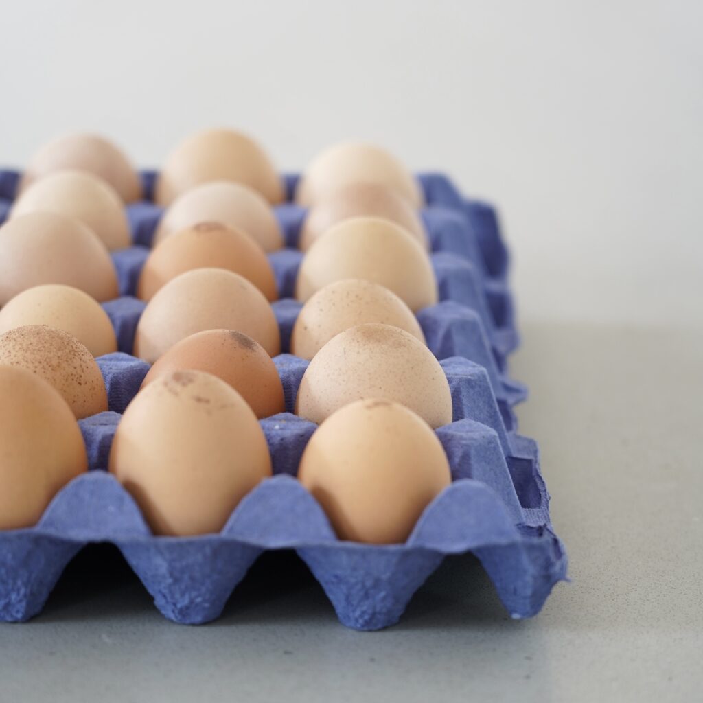 Tray of 30 organic eggs from Springles Farm, East Sussex
