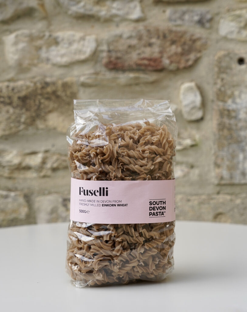 Fresh Flour hand-made Fuselli pasta made from einkorn wheat, made in Devon