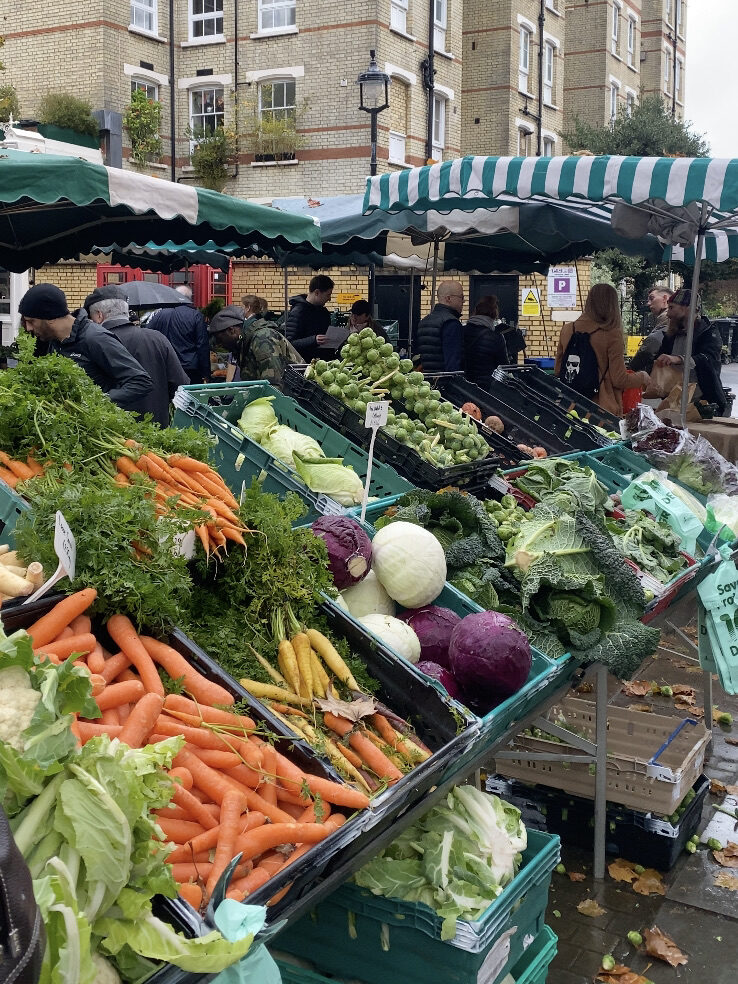 Wild Country Organics Fruit and Veg Stand at Pimlico Road Farmers Market
